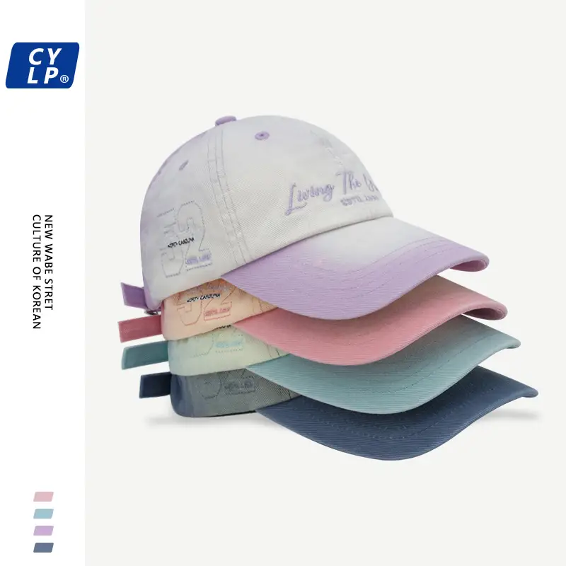 Pink Korean Style Baseball Cap with Letter Embroidery — feature 2