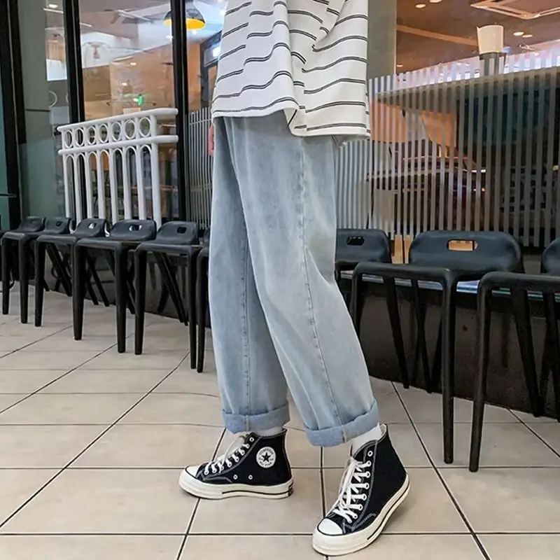 Men Loose Wide Leg Jeans American Style Autumn Trendy - Image 5