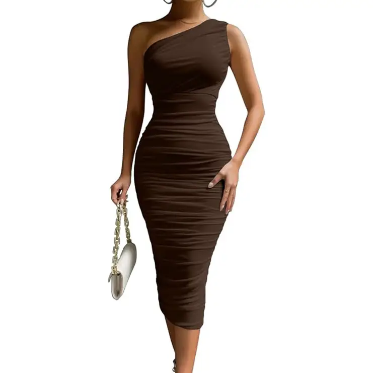 Cross-Border Sleeveless Spring and Summer Dress for Women, High-End Sexy Style Dress, Slim-Fitting Long Dress, Outerwear Hot Girl Dress with Pleats