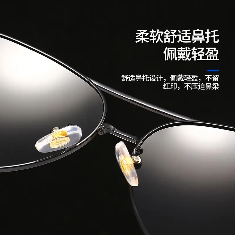 Pilot Men's Black Gold Sunglasses UV Protection - Image 8