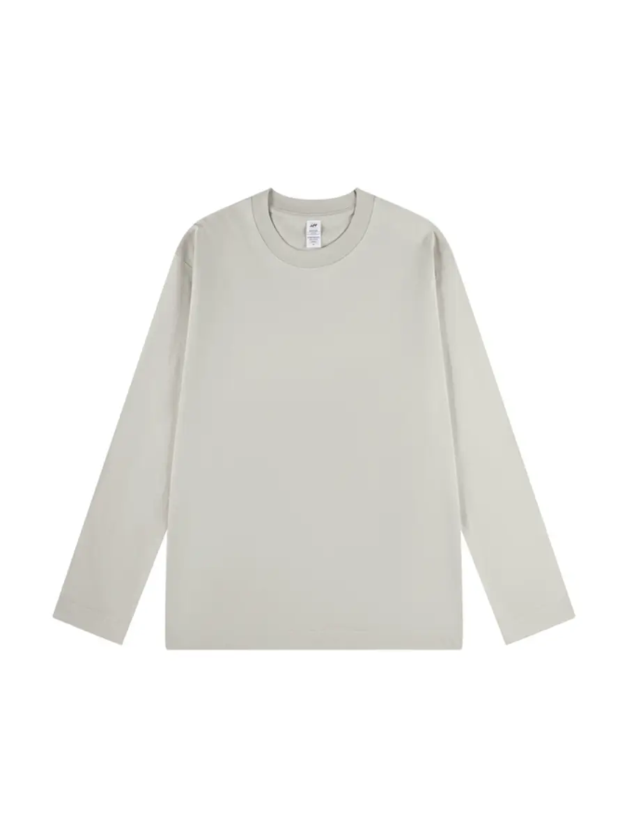 Men Cotton Long Sleeve T-Shirt Solid White - Image 20