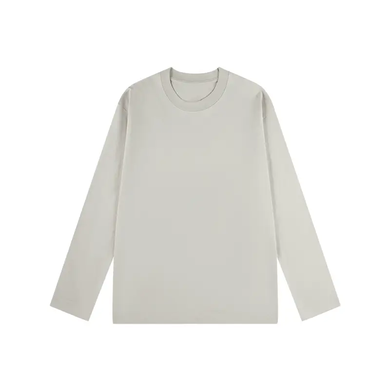 Men Cotton Long Sleeve T-Shirt Solid White - Image 10