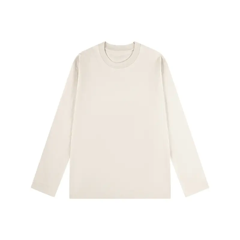 Men Cotton Long Sleeve T-Shirt Solid White - Image 14