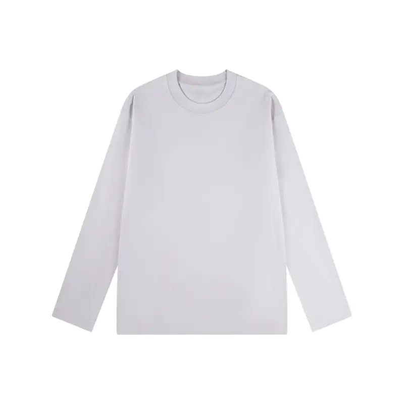Men Cotton Long Sleeve T-Shirt Solid White - Image 15