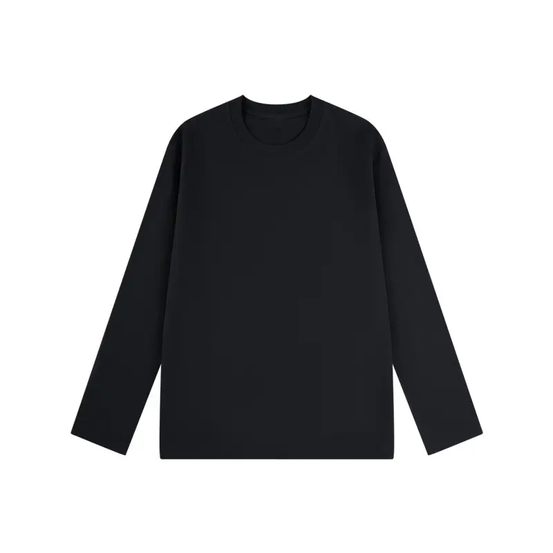 Men Cotton Long Sleeve T-Shirt Solid White - Image 2