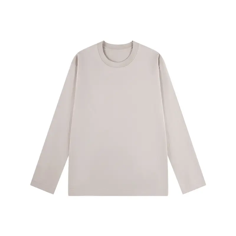 Men Cotton Long Sleeve T-Shirt Solid White - Image 5