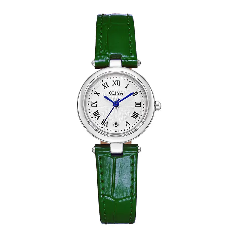 Women's Quartz Watch with Black Leather Strap - Image 4