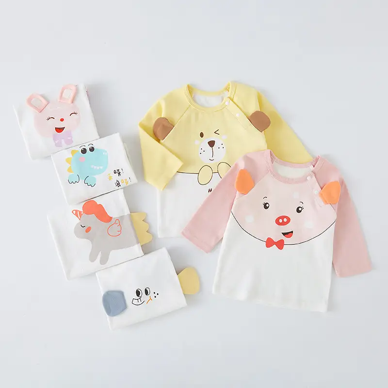 Baby T-shirts Set Cotton Spring Autumn Base Top - Image 9