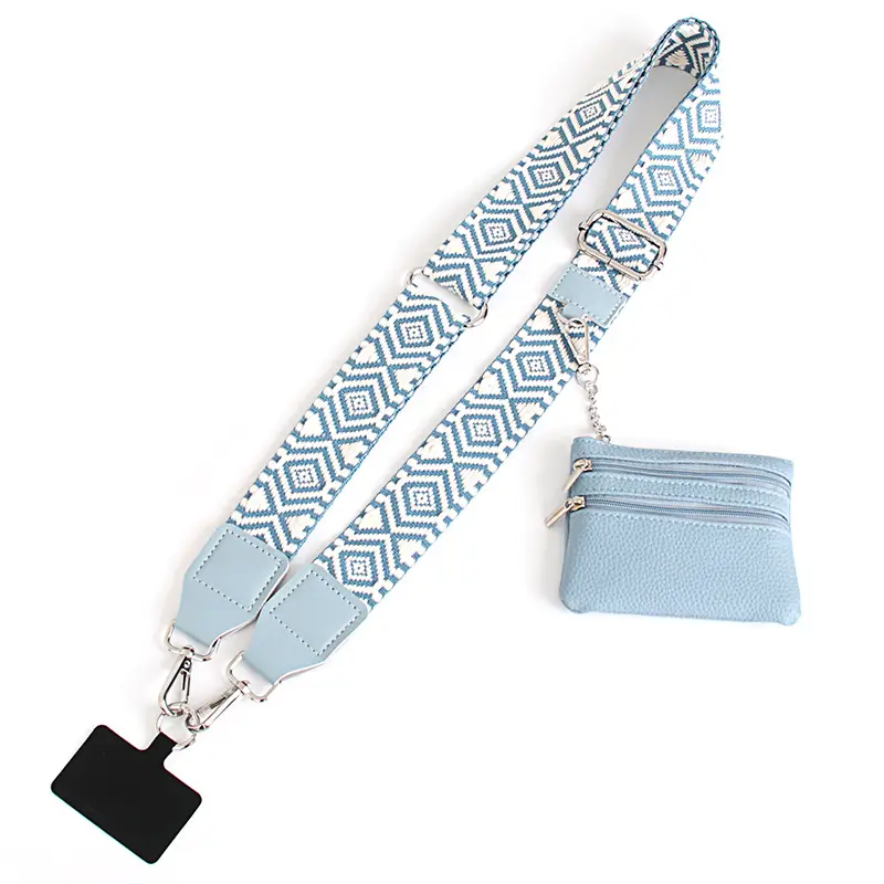 Women's Patterned Crossbody Strap with Matching Small Bag - Image 11