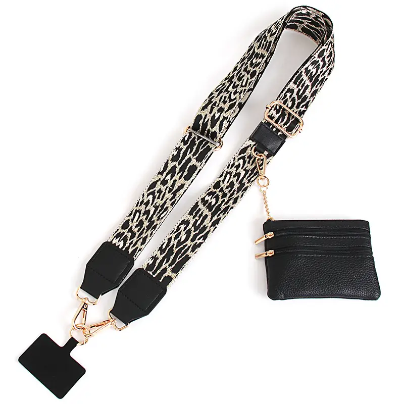 Women's Patterned Crossbody Strap with Matching Small Bag - Image 13