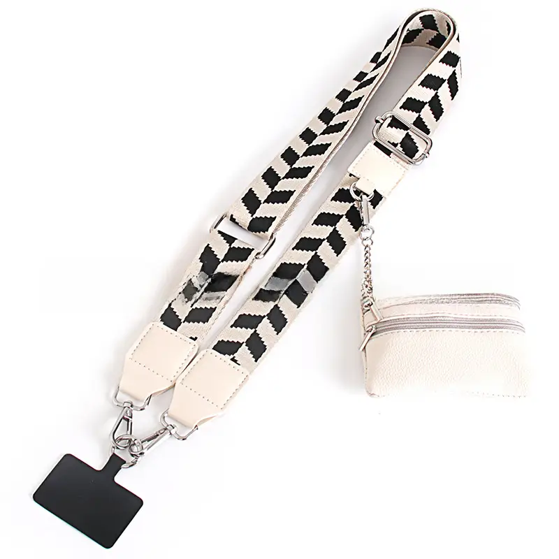 Women's Patterned Crossbody Strap with Matching Small Bag - Image 3