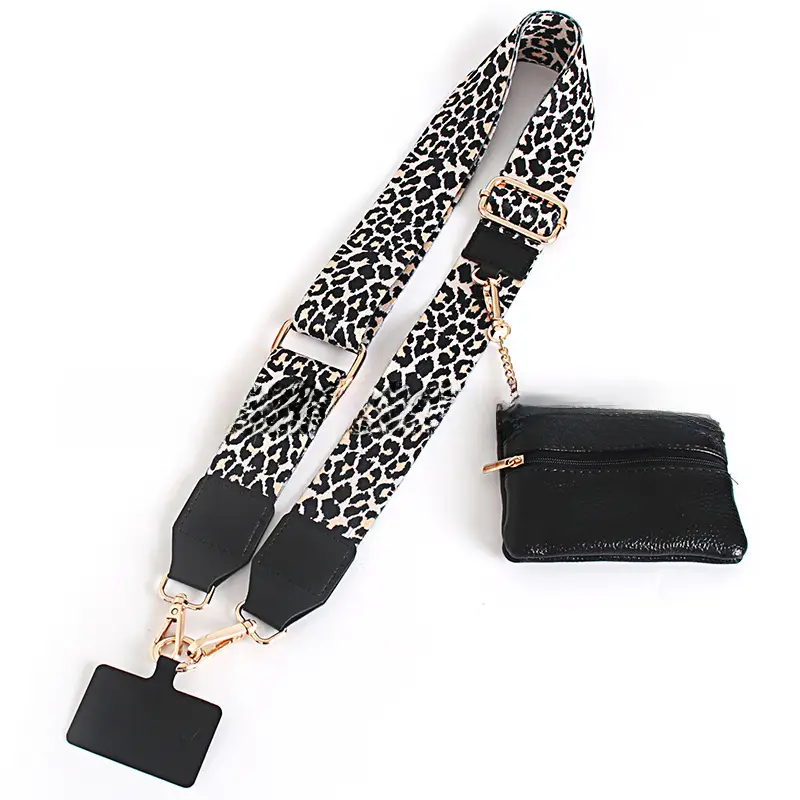 Women's Patterned Crossbody Strap with Matching Small Bag - Image 4