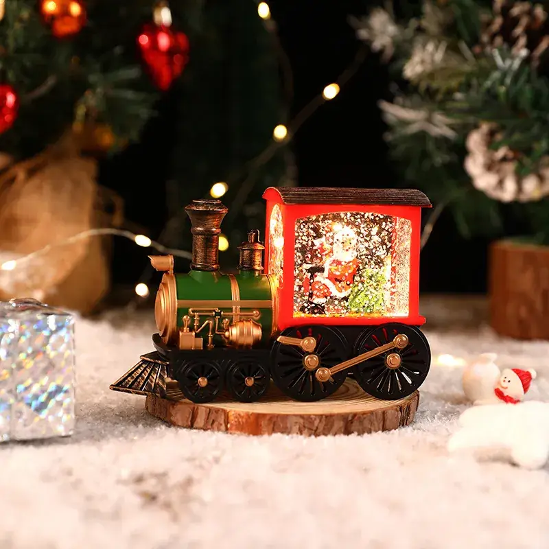 New Christmas Decor Santa Snowman Night Light Lantern - Image 7