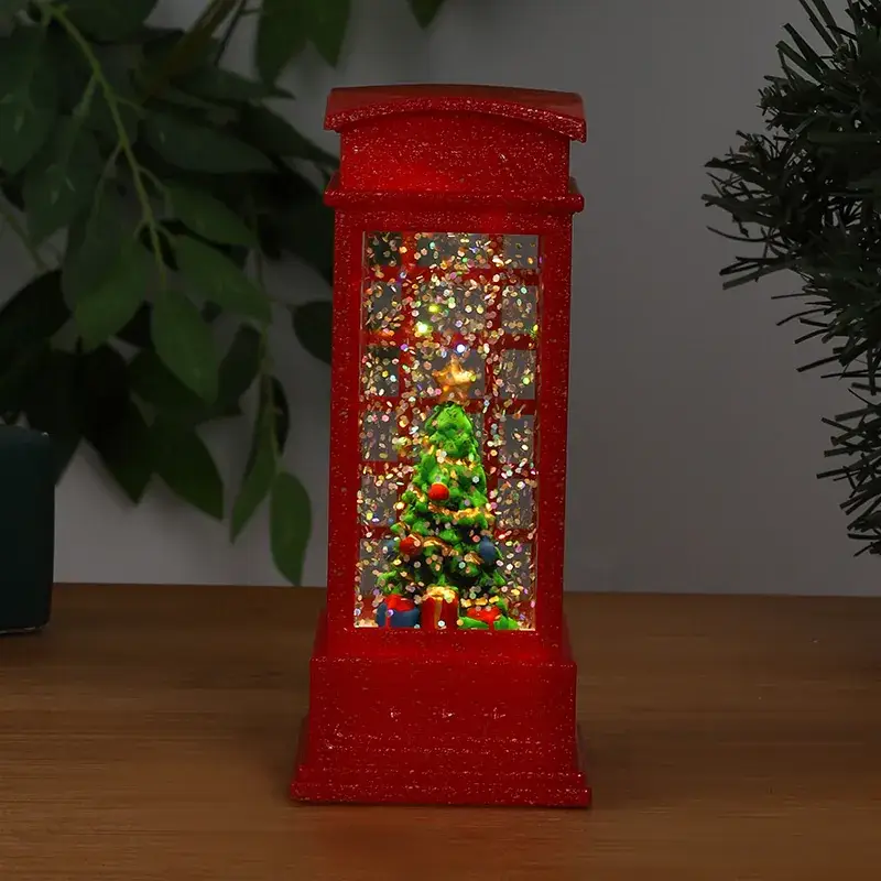 Santa Claus Christmas Train Ornament Gold Brushed Night Light - Image 13