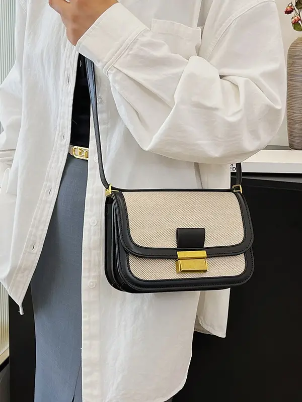 Women Crossbody Bag Brown Leather Square Design 2025 - Image 6