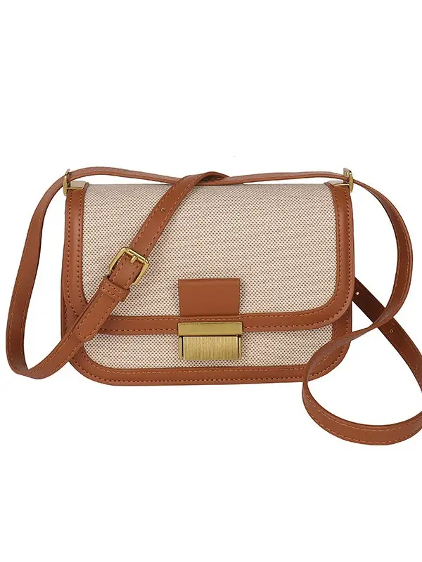 Women Crossbody Bag Brown Leather Square Design 2025 - Image 7