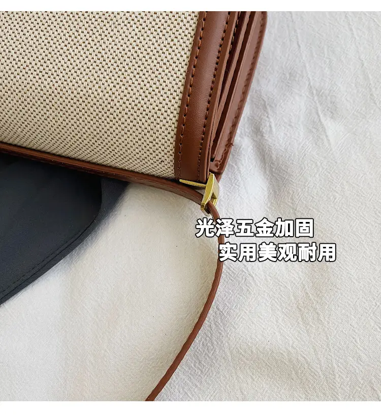 Women Crossbody Bag Brown Leather Square Design 2025 — feature 12