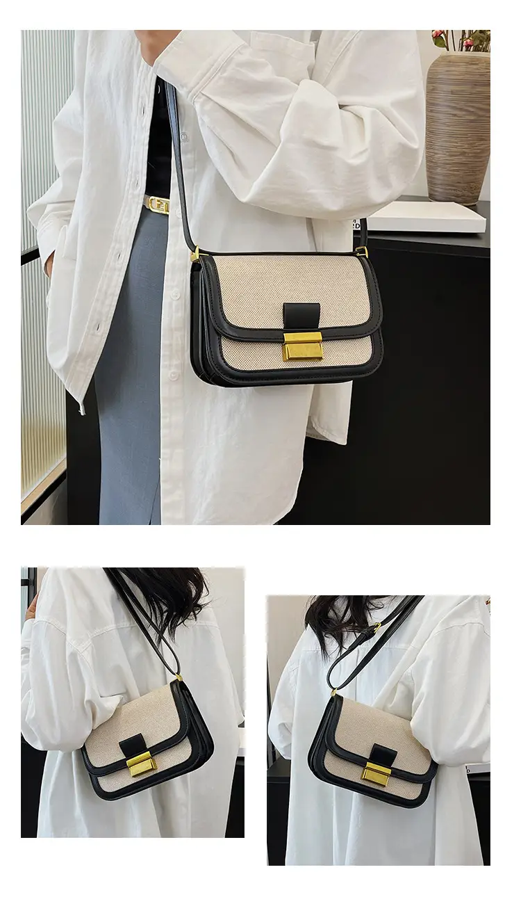 Women Crossbody Bag Brown Leather Square Design 2025 — feature 15