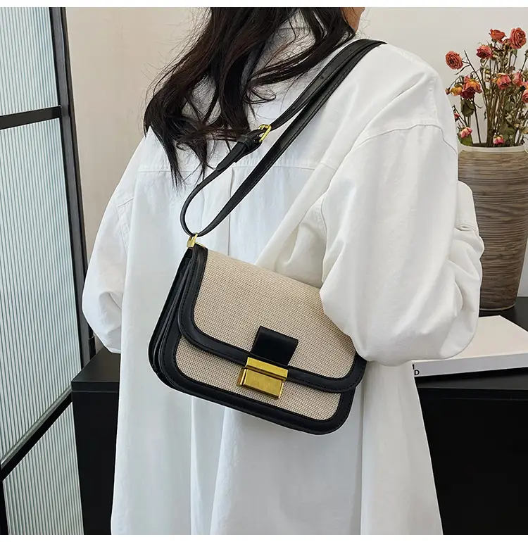 Women Crossbody Bag Brown Leather Square Design 2025 — feature 21