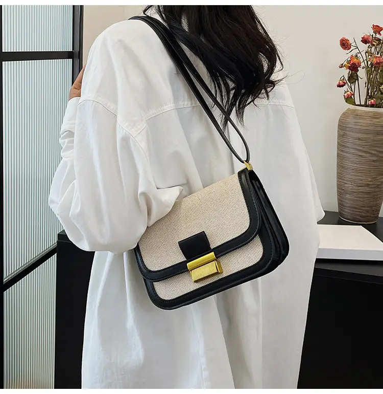 Women Crossbody Bag Brown Leather Square Design 2025 — feature 22