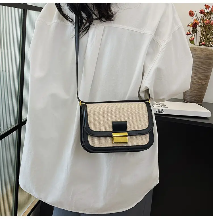 Women Crossbody Bag Brown Leather Square Design 2025 — feature 24