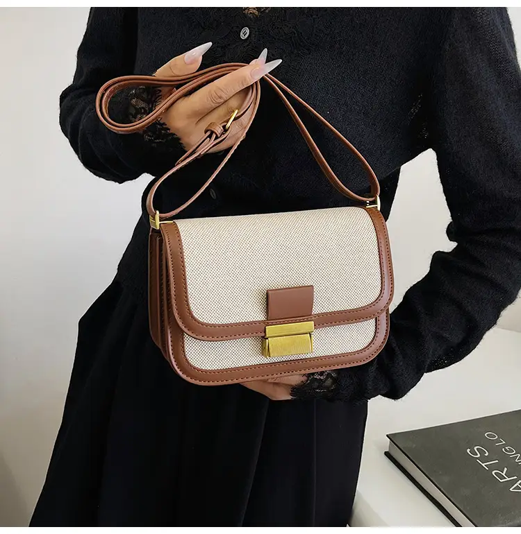 Women Crossbody Bag Brown Leather Square Design 2025 — feature 28
