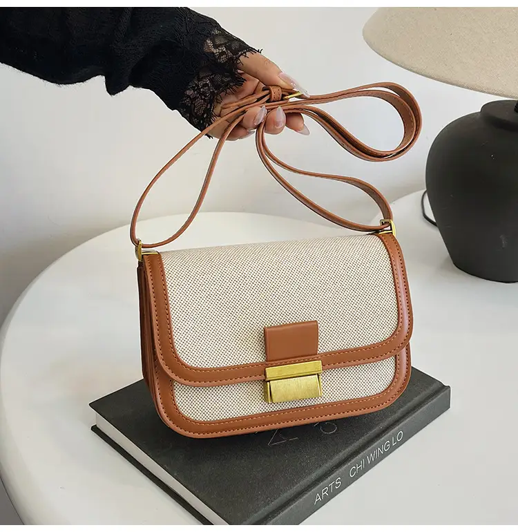 Women Crossbody Bag Brown Leather Square Design 2025 — feature 31