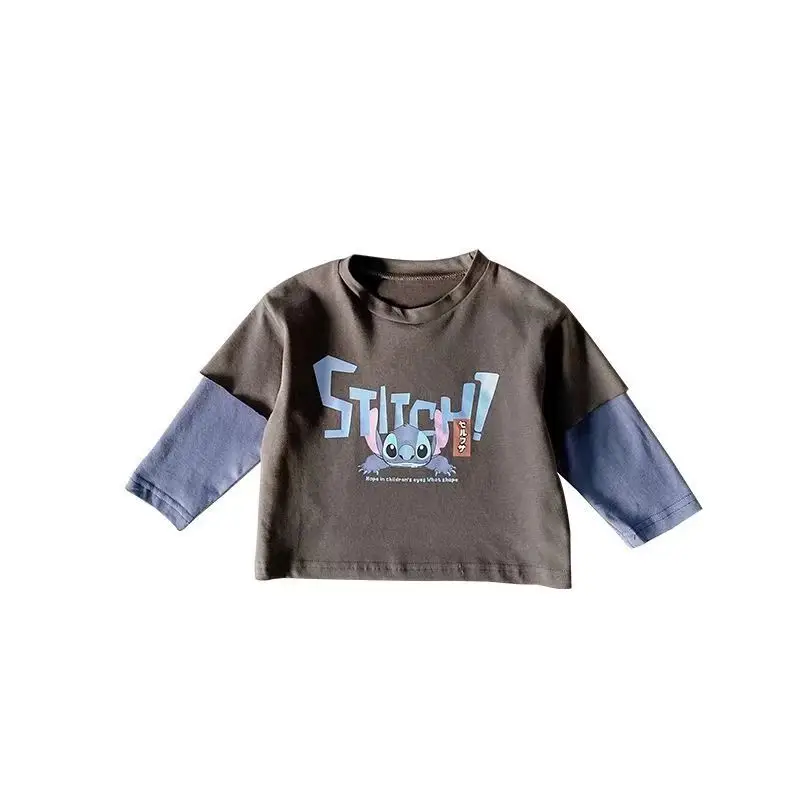 Kids Cartoon Long Sleeve T-Shirt White Blue - Image 5