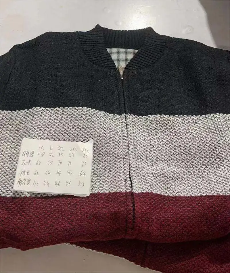 Men's Grey Blue Fleece Zipper Cardigan Jacket — feature 21