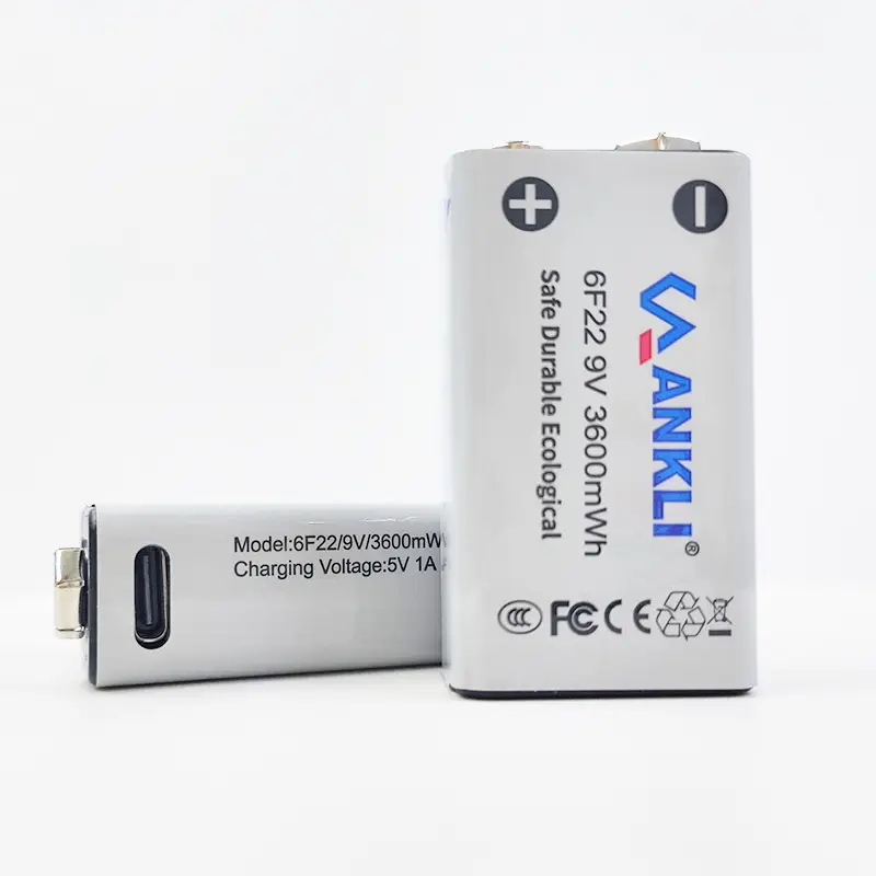 Shenzhen Factory 9V Lithium Battery in stock USB Rechargeable Recycling Battery Universal Meter Block Battery Customization