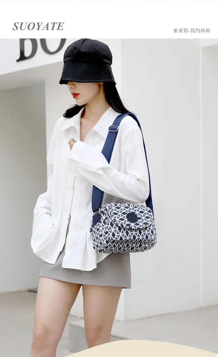 Women's Printed Nylon Shoulder Bag 2024 Mobile Phone Small Portable — feature 4