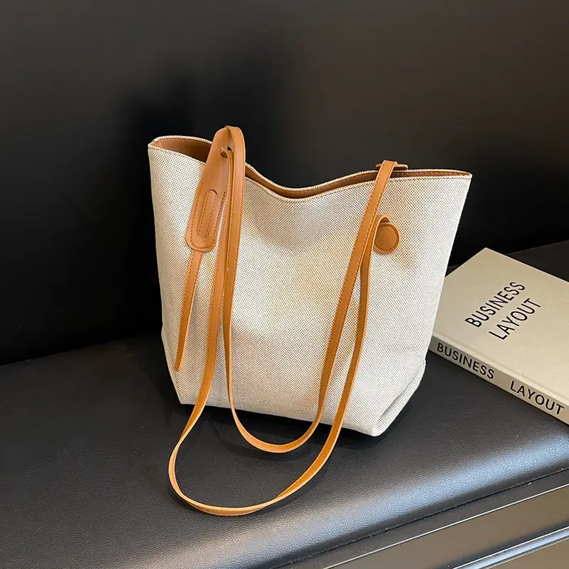 Casual Canvas Shoulder Tote Bag Large Capacity 2024