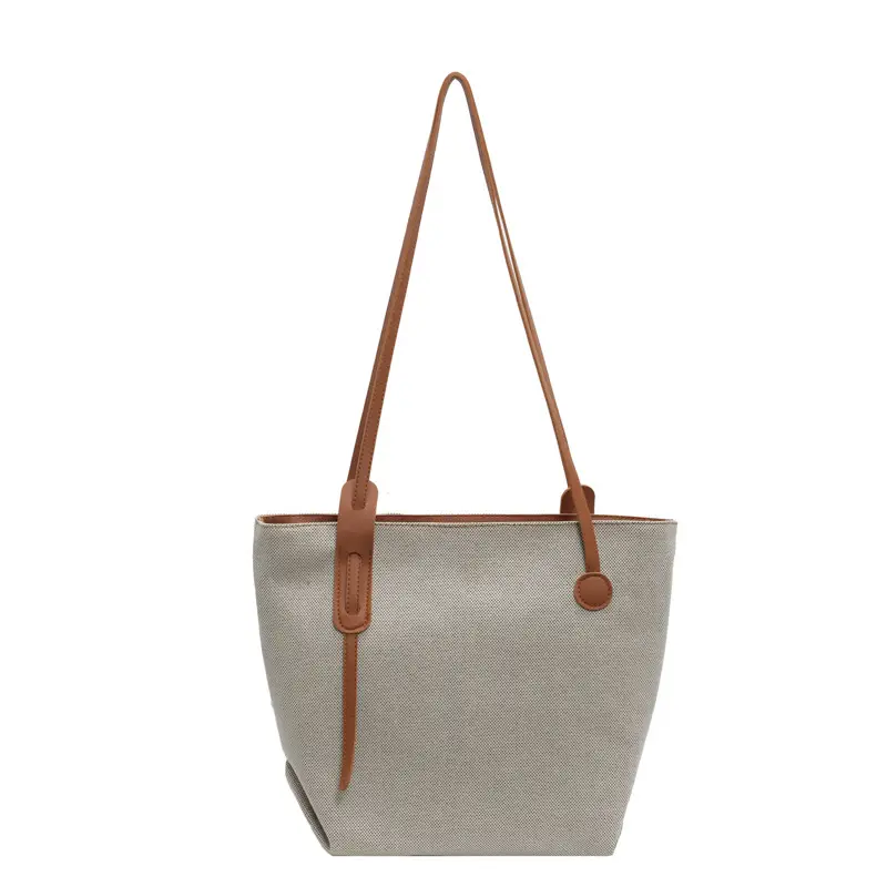 Casual Canvas Shoulder Tote Bag Large Capacity 2024