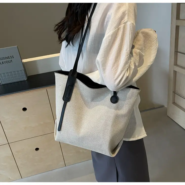 Casual Canvas Shoulder Tote Bag Large Capacity 2024 — feature 10