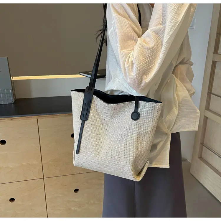Casual Canvas Shoulder Tote Bag Large Capacity 2024 — feature 11