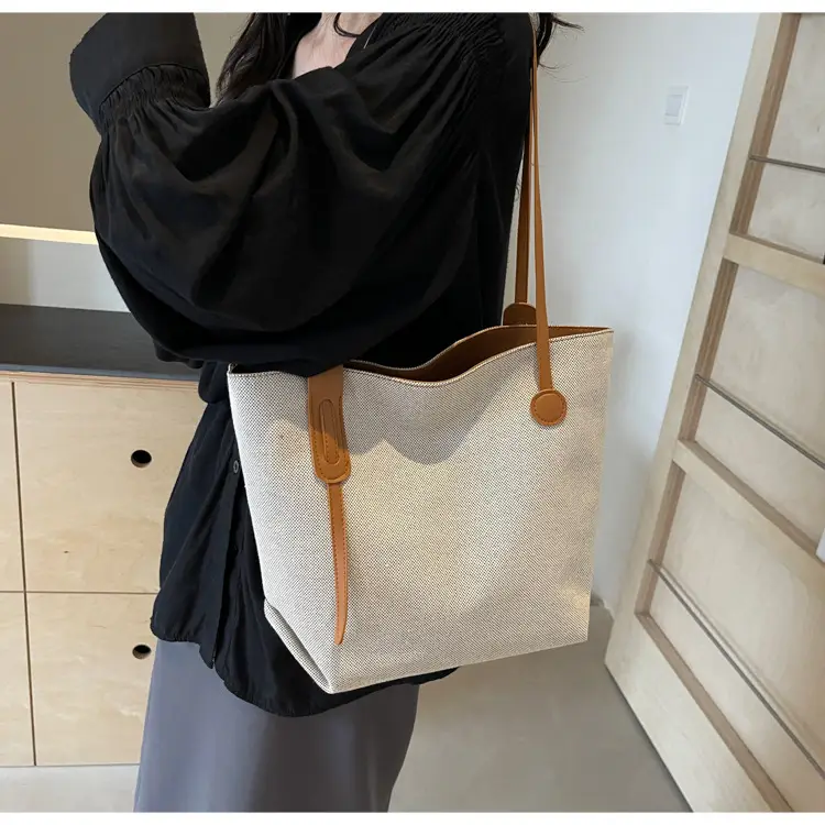 Casual Canvas Shoulder Tote Bag Large Capacity 2024 — feature 12