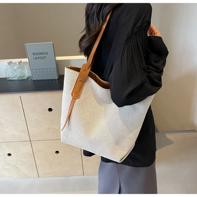 Casual Canvas Shoulder Tote Bag Large Capacity 2024 — feature 13