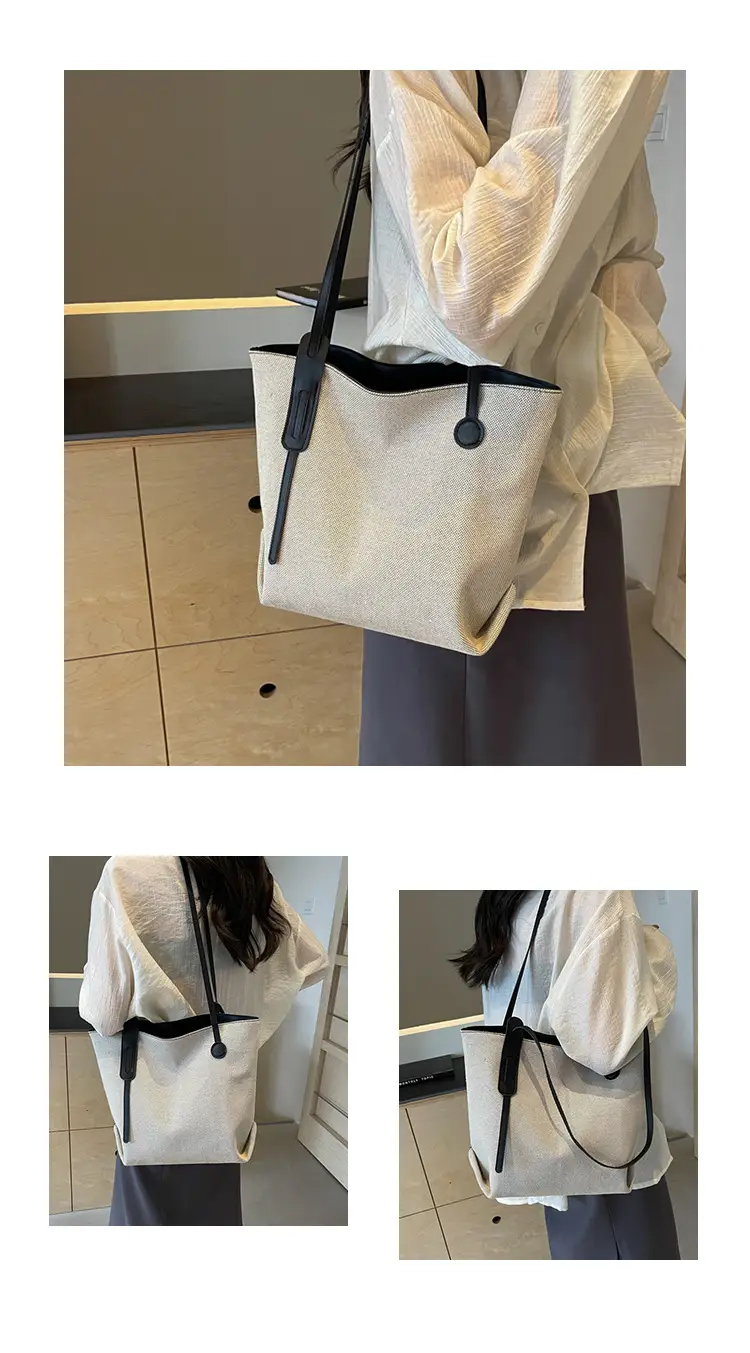 Casual Canvas Shoulder Tote Bag Large Capacity 2024 — feature 15