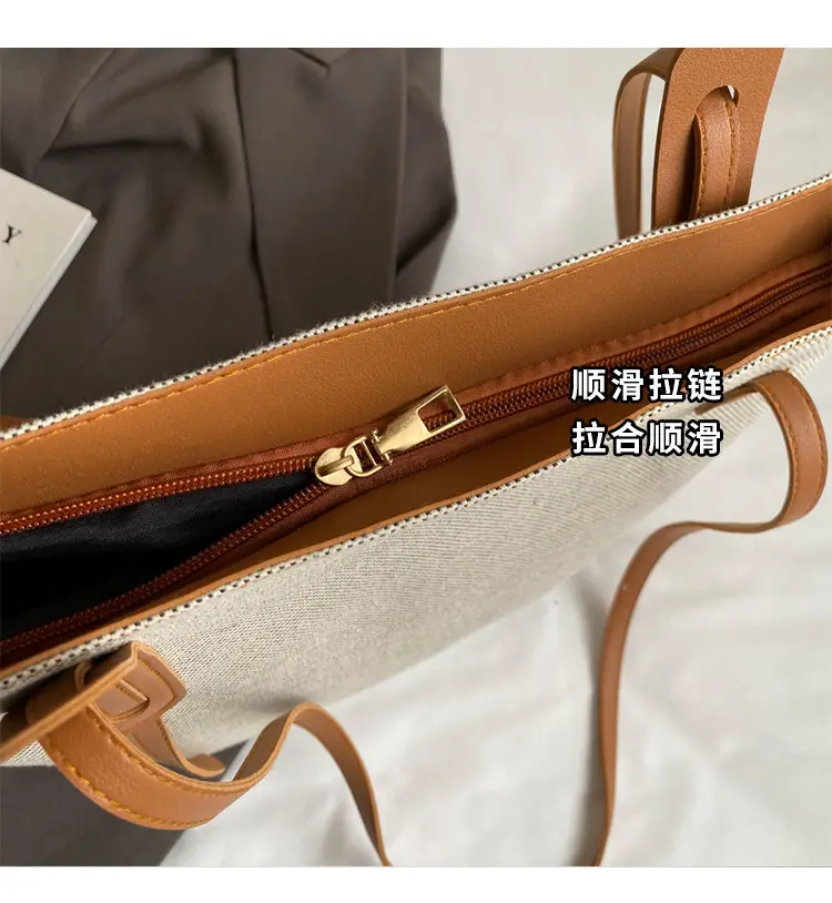 Casual Canvas Shoulder Tote Bag Large Capacity 2024 — feature 5