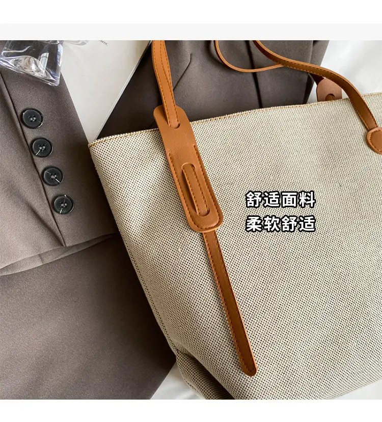 Casual Canvas Shoulder Tote Bag Large Capacity 2024 — feature 8