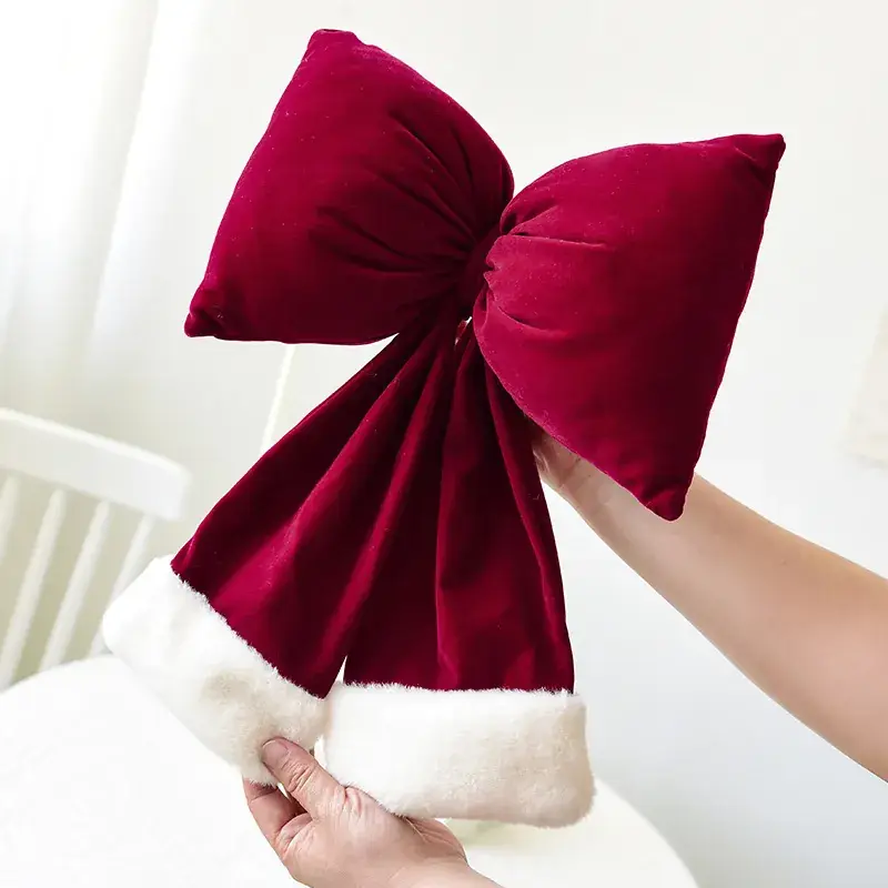 2024 Korean Velvet Christmas Bow Hanger 26x33cm - Image 7