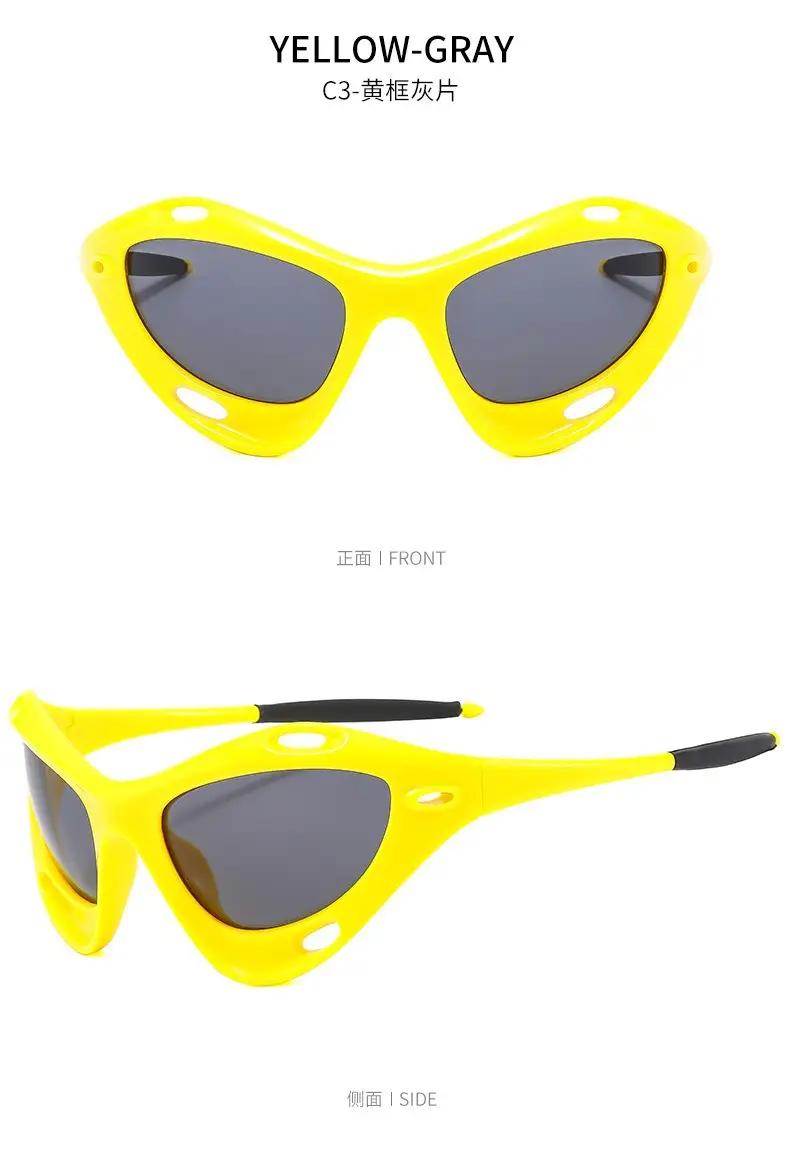 Yellow Cat's Eye Sunglasses for Women — feature 12