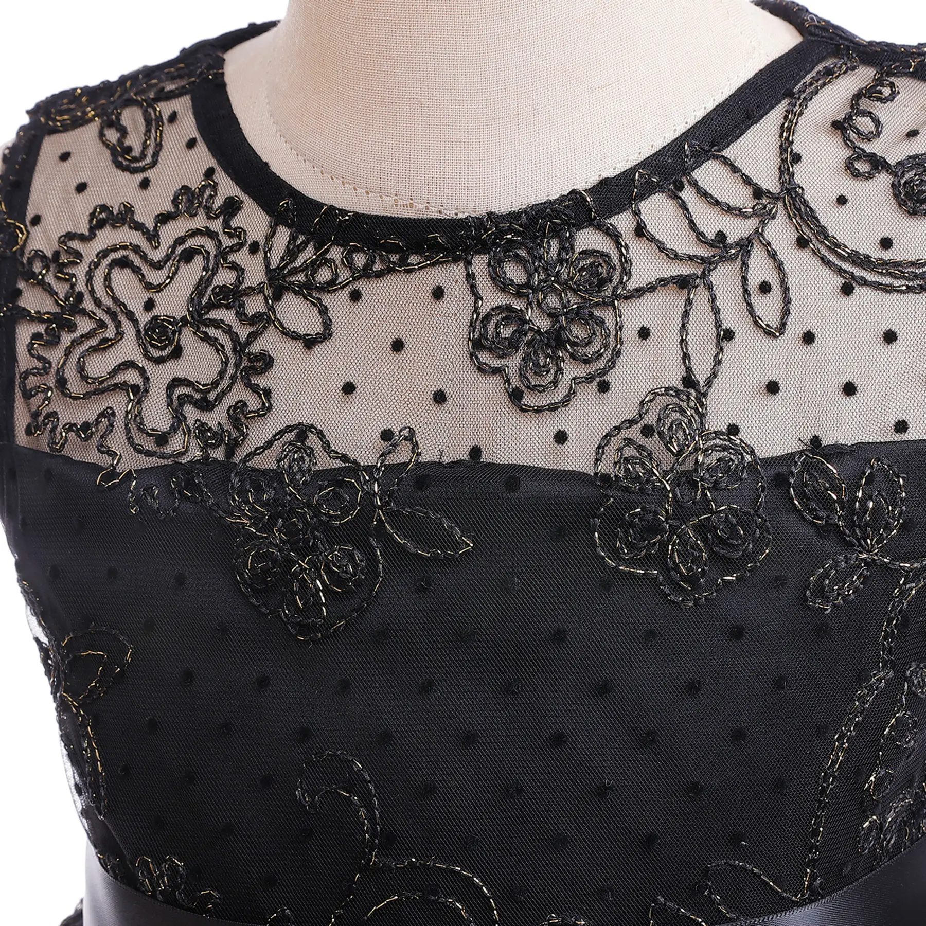 White Off-Shoulder Princess Dress for Little Girls - Image 5