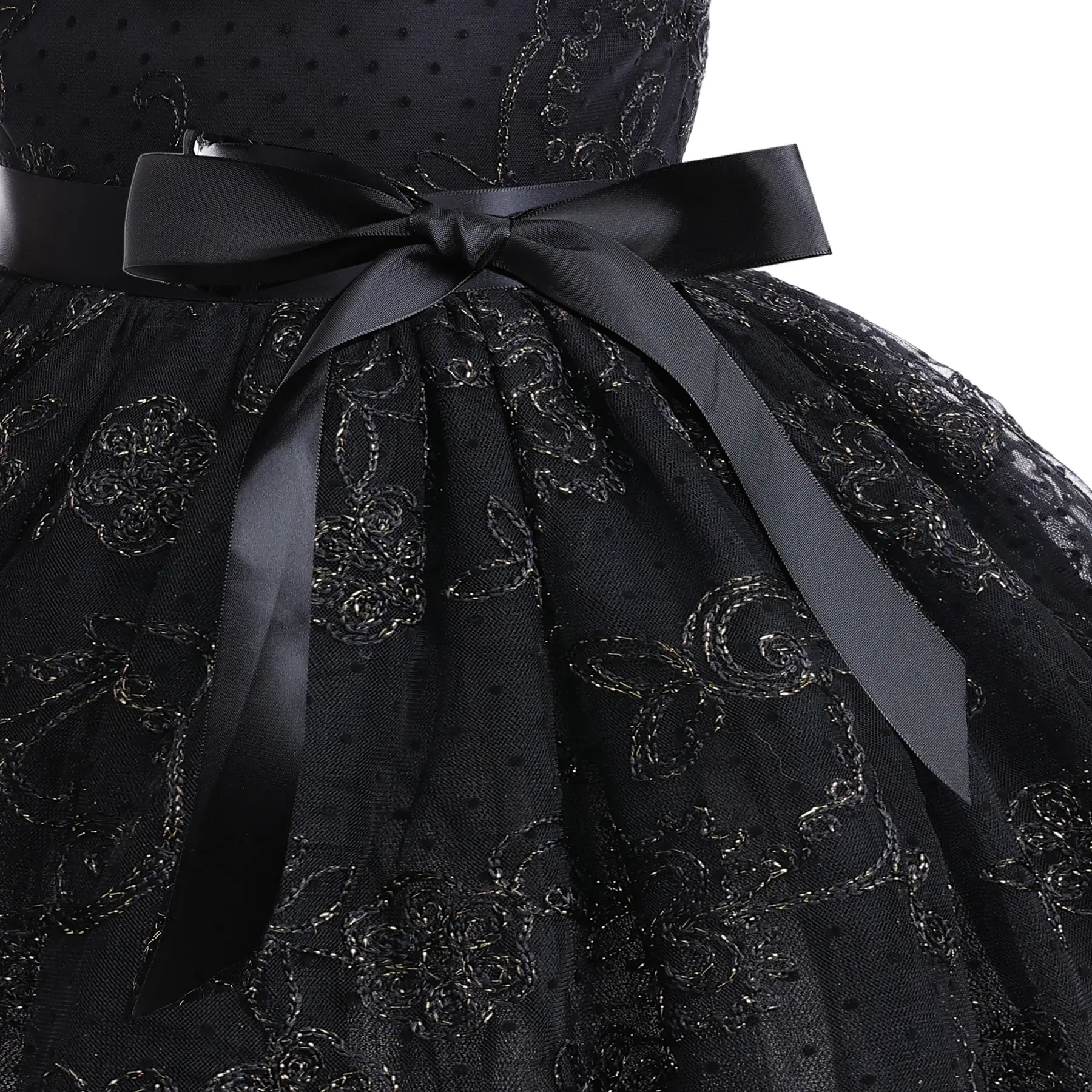 White Off-Shoulder Princess Dress for Little Girls - Image 6