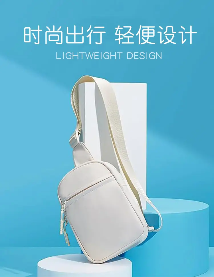Black Polyester Crossbody Bag for Women Men — feature 2