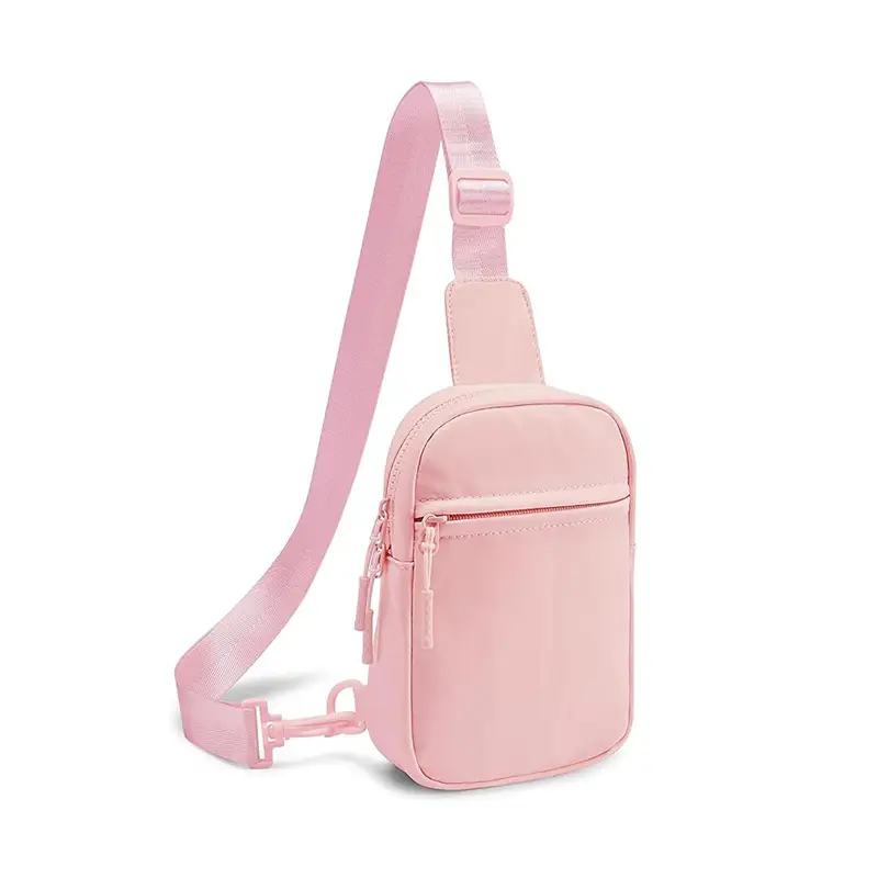 Black Polyester Crossbody Bag for Women Men - Image 3