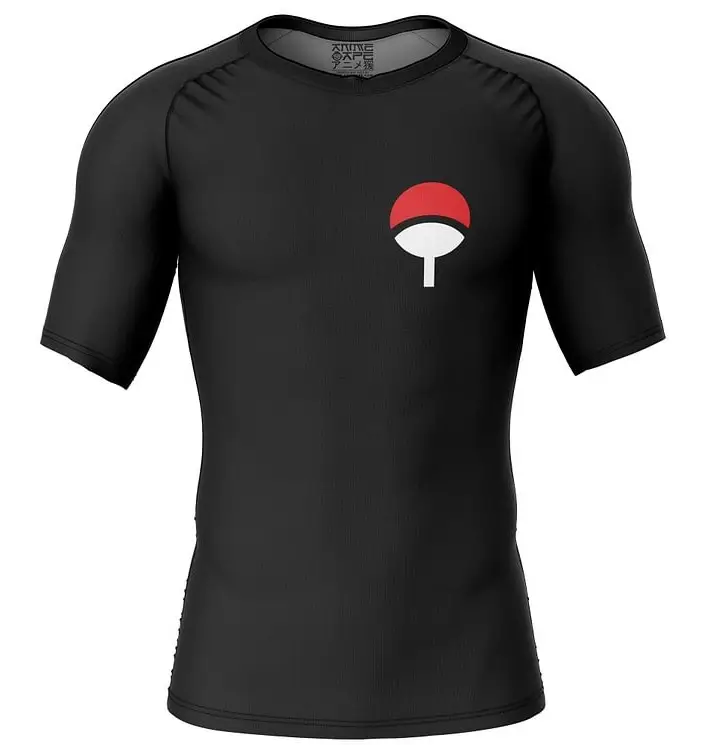 Men Black Red Geometric T-Shirt 2024