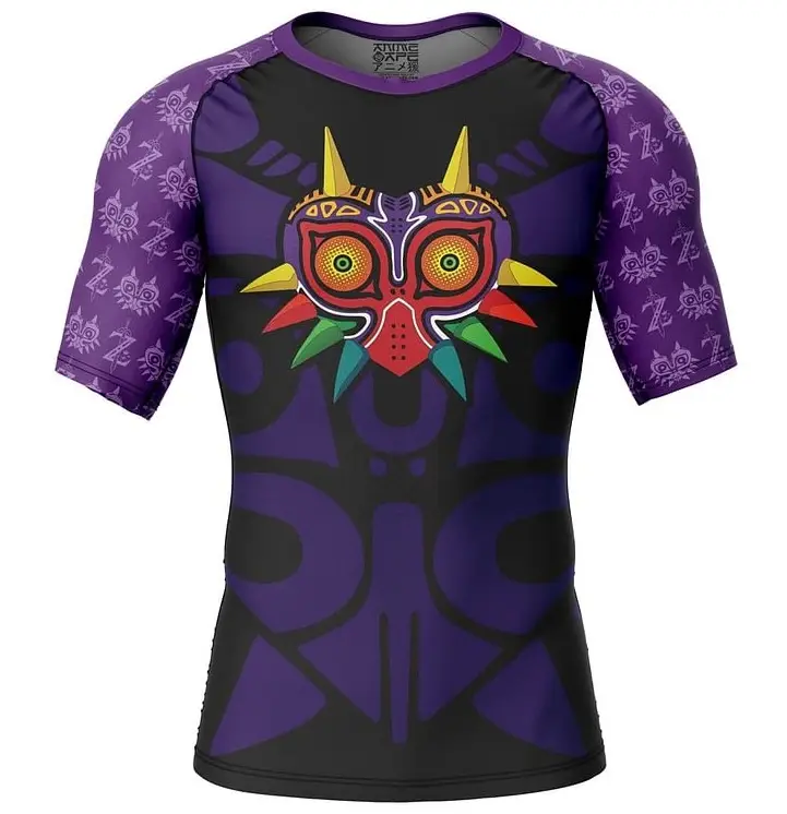 Men Black Red Geometric T-Shirt 2024