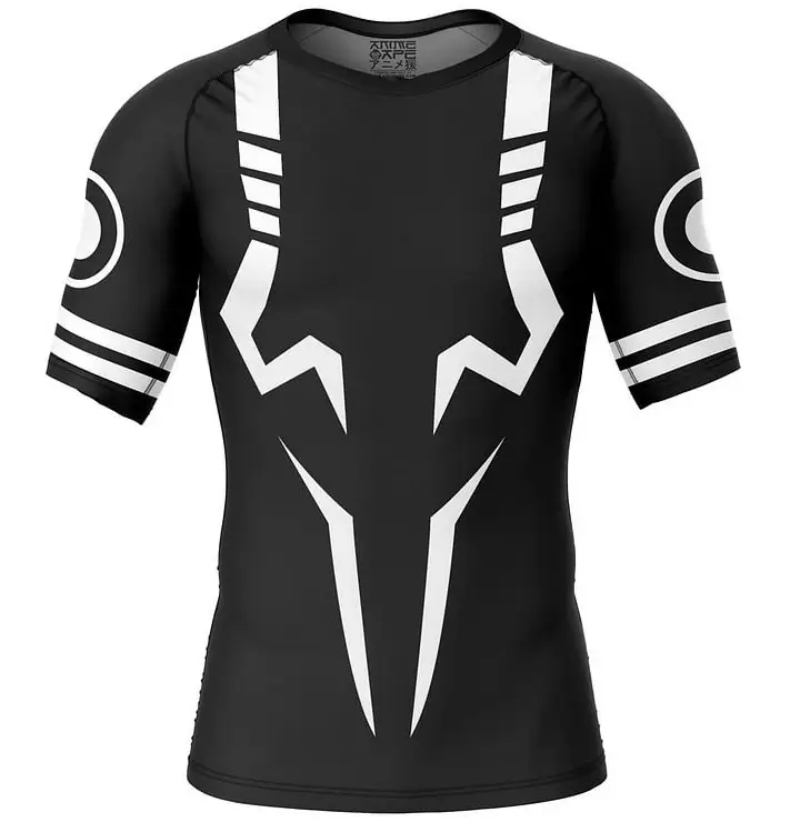 Men Black Red Geometric T-Shirt 2024