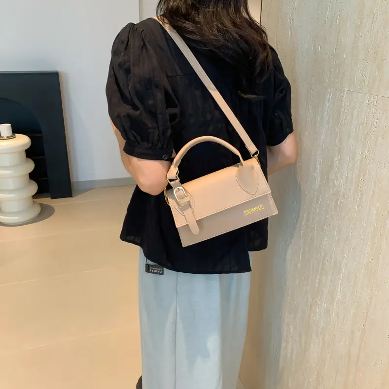 Gold Shoulder Crossover Handbag for Women - Image 8
